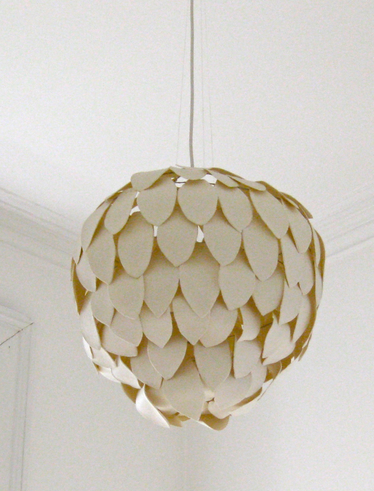 Large chandelier composed of porcelain petals